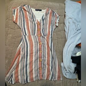 Francescas / Blue Rain Multicolor Striped Mini Dress size XXS